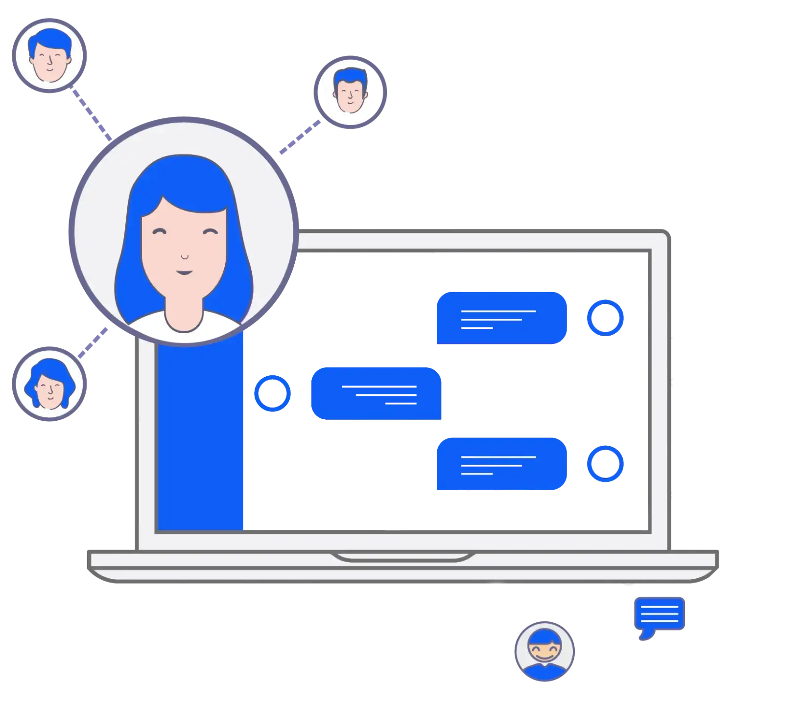 Messaging and File Sharing Illustration